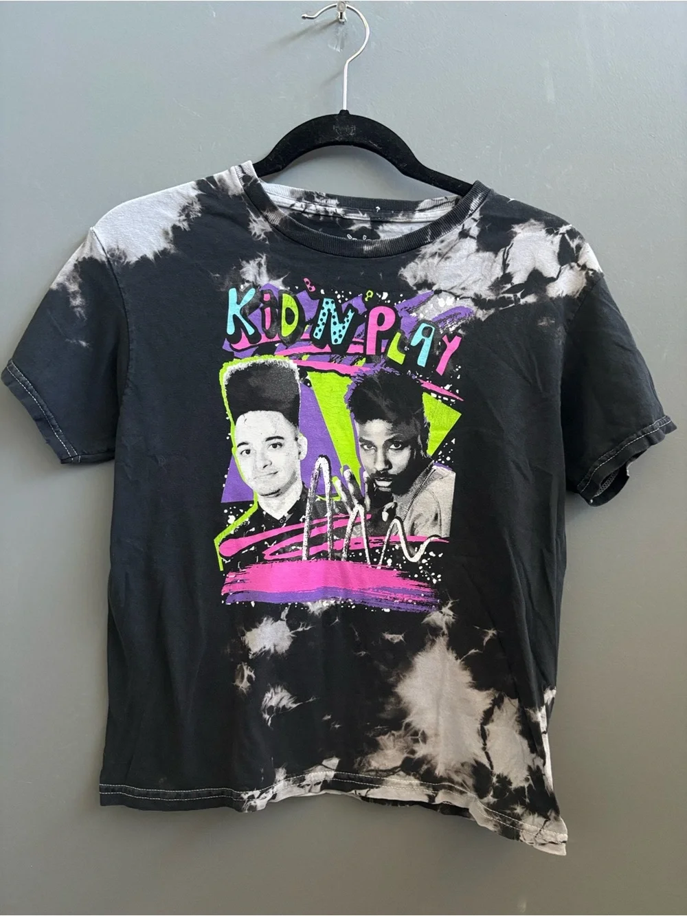 Vintage Kid n Play Black Tie-Dye Graphic Tee - Kids
